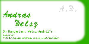 andras welsz business card